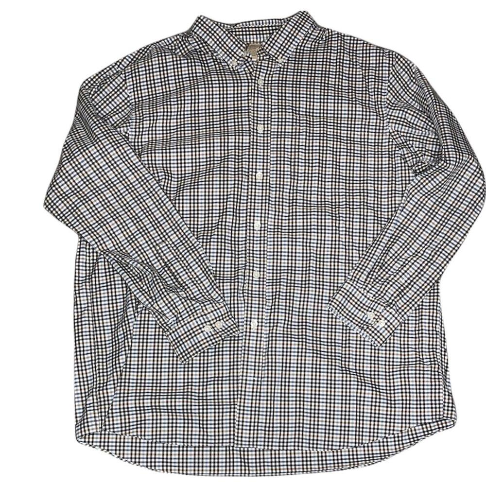 Duluth Trading Co Men's 2XL tall casual button down‎ plaid shirt